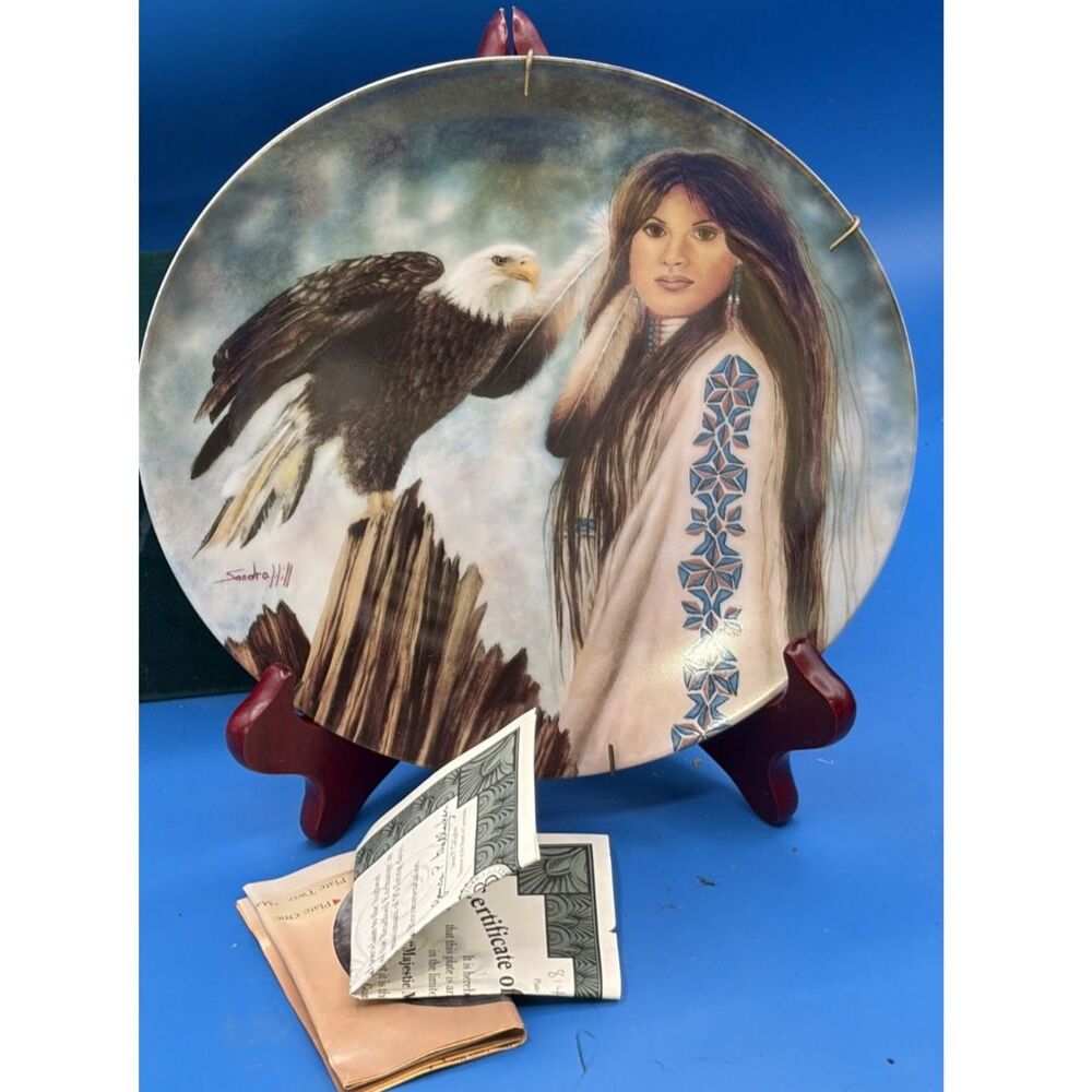 Bradford Exchange Mystic Guardians "Majestic Messenger" Plate by Sandra Hill